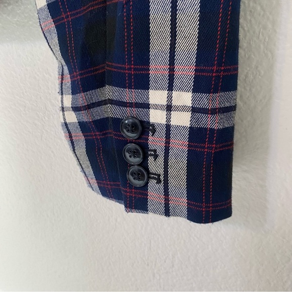 Lane Bryant Plaid Perfect Drape Cropped Blazer Size 18 - Picture 3 of 7